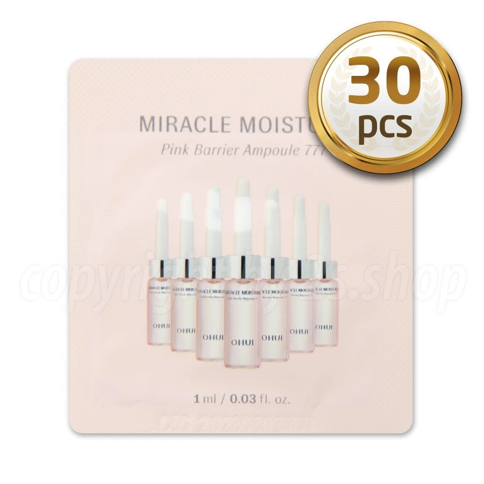 Ampolla barrera rosa hidratante milagrosa O HUI 777 1 ml x 30 piezas OHUI Foto 1 de 1