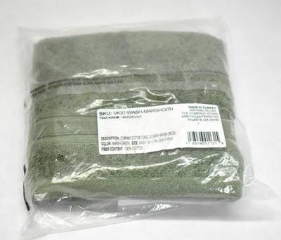 The Company Store Marsh Green Turkish Cotton 2 Piece Washcloths 12" x 12" - Image 1 of 4