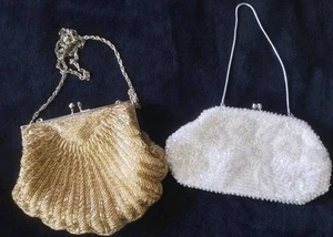 2 VINTAGE Glass Beaded purses WALBORG Gorgeous! - Picture 1 of 5