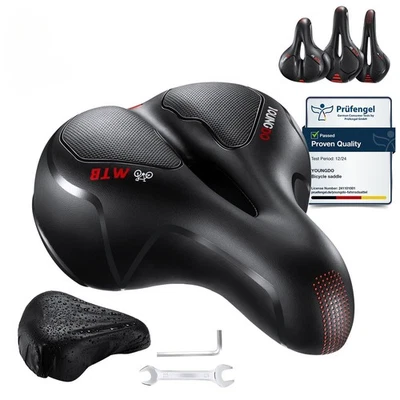 Selle Velo Confortable Selle Vélo Gel Ergonomique avec Boule d'Amortisseur à ... - Photo 1/4