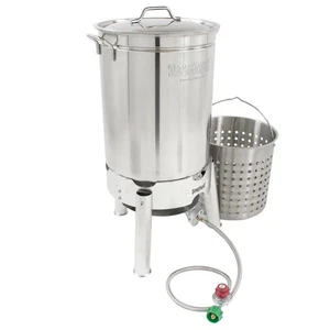 Kit de cocina de acero inoxidable Bayou Classic de 44 cuartos para hervir al vapor freír KDS144 - Imagen 1 de 1