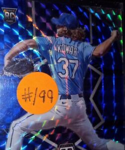 2022 Panini Mosaic Jackson Kowar Blue Ice Prizm  #/99 rookie