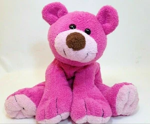 RARE Commonwealth Teddy Bear Pink Berry Floppy Stuffed Animal Plush Beanie 9" - Picture 1 of 8