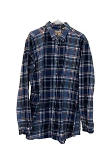 Red Head Brand Shirt Men’s Sz XLT Plaid Flannel Blue Thick Cotton Y2K Outdoor - Picture 1 of 9
