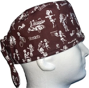 Tootsie Candy Brown Scrub Hat Chemo Cap - Picture 1 of 4