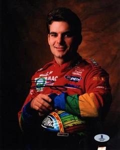 JEFF GORDON SIGNED AUTOGRAPHED 8x10 PHOTO NASCAR RACING LEGEND BECKETT BAS - Picture 1 of 2
