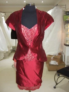 Montage Occasions mother of bride burgundy two piece skirt & top size 10 BNWT - Picture 1 of 4