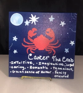 8x8 Canvas Original Painting Horoscopes - Picture 1 of 4