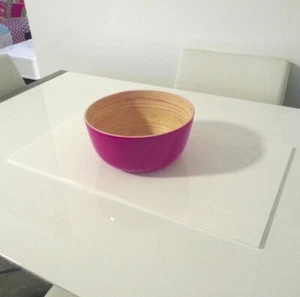 Rectangle Table Runners / Protectors in White Gloss Finish Acrylic Bespoke Sizes - Picture 1 of 7