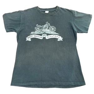 Vintage 1981 Harley Davidson of Alcatraz Single Stitch T-Shirt - Size L Fits M/L - Picture 1 of 9