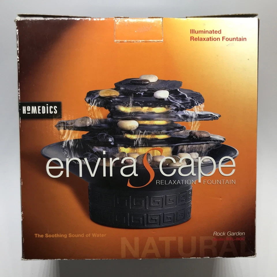 HoMedics WFL-ROCK EnviraScape Illuminated Rock Garden Relaxation Fountain