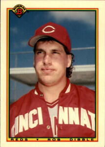 1990 Bowman Tiffany Cincinnati Reds Baseball Card #42 Rob Dibble