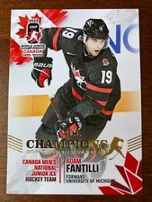 2023 BY Cards Adam Fantilli  IIHF World Junior Championship Team Canada Rookie