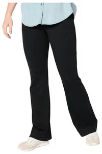 Isaac Mizrahi Live! Women's Essentials Pima Flex Bootcut Pants Black - Picture 1 of 1