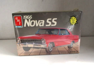 Vintage AMT 1966 Chevy Chevrolet Nova SS Plastic Model Kit w sealed box 1/25th - Picture 1 of 5