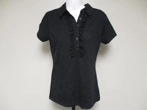 NEW Montana Grizzlies Womens S Small Designer Ruffle Polo Shirt MEESH & MIA - Picture 1 of 6