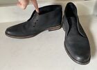 Frye Oscar Chukka Boots Leather Mid Ankle Lace-up Casual Dress Shoes M 9.5 Black