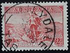 1936 Australia 2d Scarlet Tasmanian Cable Stamp LILYDALE TAS Postmark