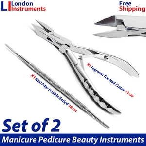 Manicure Pedicure Cutters For Thick Nails & Nail File Skin Care Instruments New - Picture 1 of 6