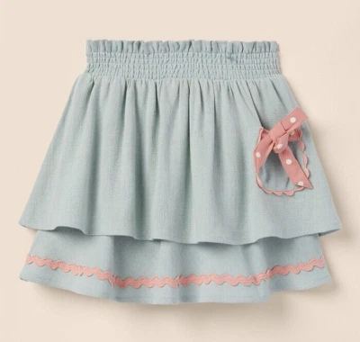 Matilda Jane Heart to Heart Around the globe green Pull-On Skirt Size 16 GUCV - Image 1 of 4