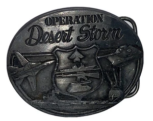 Vintage Siskiyou  DuskOperation Desert Storm 1991 Heavy Pewter Belt Buckle - Bild 1 von 6