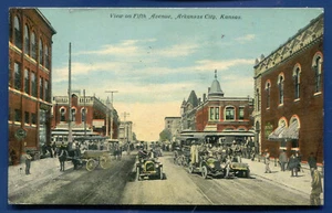 Arkansas City Kansas Blick auf die Fifth Avenue Postkarte - Bild 1 von 2