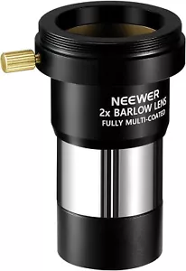 LENTE BARLOW NEEWER 2X 1.25" PARA TELESCOPIO OCULAR CONECTAR A CÁMARA DSLR O SLR - Imagen 1 de 7
