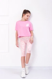 Clothing Set (Girls), Summer, Nosi svoe 6252-057-33 (rozhevyj-lystochky) - Picture 1 of 3