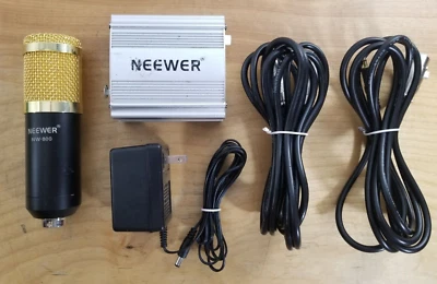 Neewer NW800 Microphone, NW100 Power, Cables Recording Equipment - Image 1 of 4