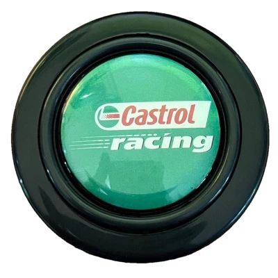 Botón de bocina verde Castrol Racing para volante SPARCO OMP NARDI Foto 1 de 4