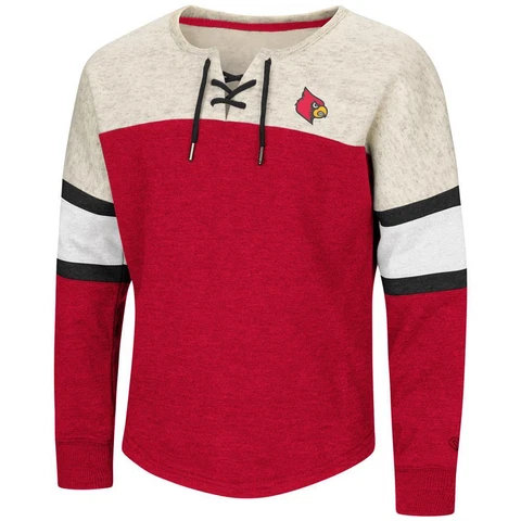 Louisville Cardinals Girls Sweatshirt Oversized Pullover Cover