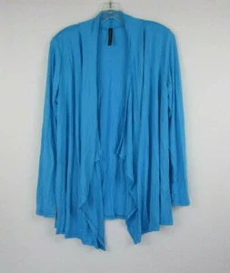 NEW RAGS & COUTURE WOMEN'S SPRING DRAPED CARDIGAN TURQUOISE SIZE L - Picture 1 of 4