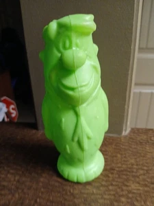 Vintage Fred Feuerstein Hanna-Barbera Kunststoff Spielzeug Blasform 6" selten limettengrün - Bild 1 von 6
