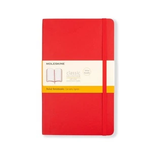 NEW Moleskine Classic Ruled Notebook Set Soft Cover Scarlet Red Large 2pce - Picture 1 of 3