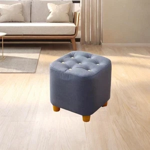 Small Footstool Creative Soft Square Foot Stool for Bedroom Bedside Entryway - Picture 1 of 14