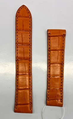 Correa de reloj de cocodrilo genuino tostado de 18 mm - EE. UU. Foto 1 de 3