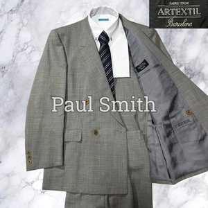 Authentic Paul Smith Gray Double-Breasted Suit Set Classic Men's Formal Wear - Picture 1 of 24