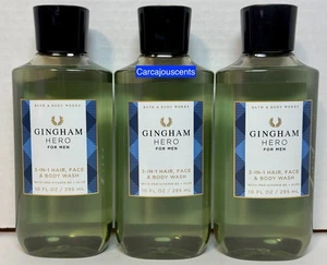 Bath & Body Works Gingham Hero 3 in 1 Haar-, Gesichts- & Duschgel 3er Set - Bild 1 von 2