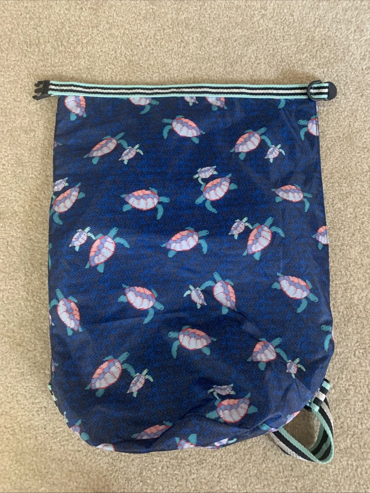 VERA BRADLEY SACO DE PLAYA AZUL TORTUGAS TERRAPIN FORRADO DE PLÁSTICO 24474-M90 NUEVO SIN ETIQUETAS Foto 1 de 4