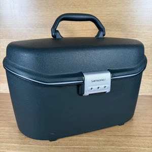 Estuche de tocador Samsonite carcasa rígida belleza maquillaje viaje vintage - verde oscuro - Imagen 1 de 19