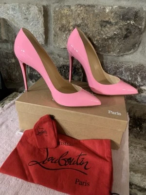 Christian Louboutin Paris Tacones Dolly Barbie Rosa 40.5 Nuevo En Caja 100mm Bombas Foto 1 de 4