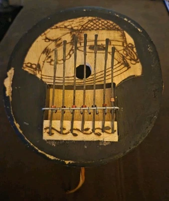 7 Key Kalimba Thumb Piano Hand Crafted From Africa Vintage - Image 1 of 3