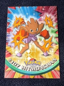 Hitmonchan #107 - Topps BLUE LOGO - TV Series Pokemon Card - NON-HOLO NM/LP - Picture 1 of 3