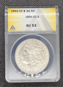 1891-CC Morgan Dollar | ANACS AU53 - Picture 1 of 4