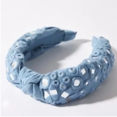 Diadema Metálica Anudada Lentejuelas Boho Elegante Arte Moderno Fiesta Hipster Foto 1 de 4