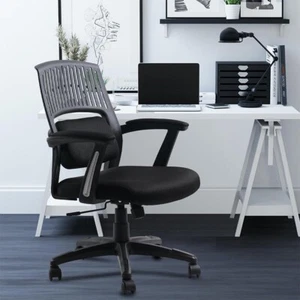 CLATINA Ergonomic Office Chair Breathable Back Flip-up Lumbar Support Padded Arm - Picture 1 of 7