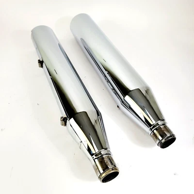 Silenciadores sin cordones Harley-Davidson Softail Street Bob Stock 18-23 con protectores térmicos Foto 1 de 4