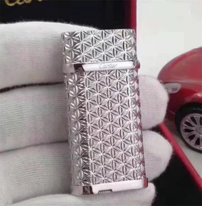 Encendedor para fumar Cartier clásico de lujo encendedor de gas con piedras y caja #I - Imagen 1 de 4