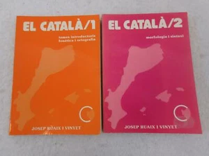 Lot of 2 Josep Ruaix I Vinyet EL CATALA 1-2 Moia 1988 Catalan - Picture 1 of 11