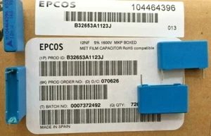 50 Stück Folienkondensatoren Epcos 0,012uF 12nF1600V 5% MKP RM22,5    - Picture 1 of 1